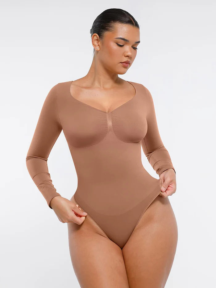 Flex Long Sleeve Thong Bodysuit
