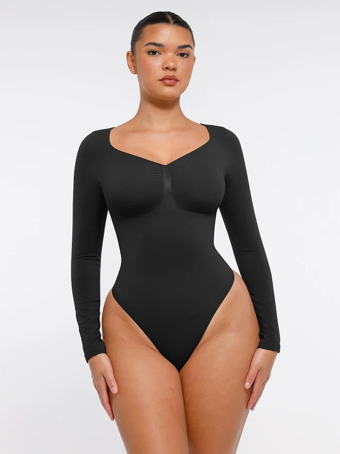 Flex Long Sleeve Thong Bodysuit