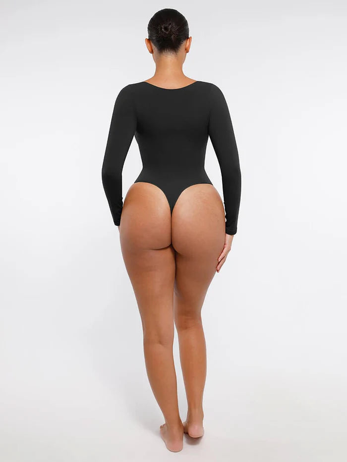 Flex Long Sleeve Thong Bodysuit
